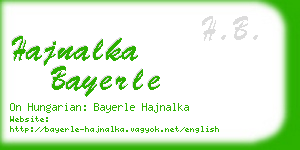 hajnalka bayerle business card